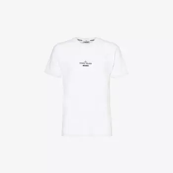 Футболка Archivo из хлопкового джерси с графическим принтом Stone Island, белый