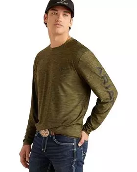 Футболка Ariat Charger Logo, цвет Brine Olive