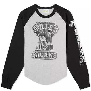 Футболка Aries Long Sleeve Aged Raglan Baseball T-Shirt, цвет Multi
