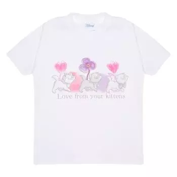 Футболка Aristocats Love From Your Kittens Marie Disney, белый