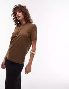 Футболка ARKET цвета мокко-коричневого цвета