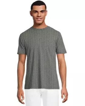 Футболка Armani Exchange All Over Logo Tee, цвет Black Circle Ax Logo