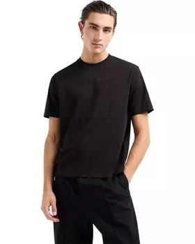 Футболка Armani Exchange Armani Exchange 1991 Milano/New York Text Creating Central Square On Regular Fit Tee, черный