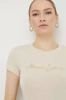 Футболка Armani Exchange, бежевый