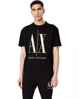 Футболка Armani Exchange Black/Gold Icon Logo Tee, черный