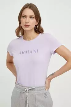 Футболка Armani Exchange, фиолетовый