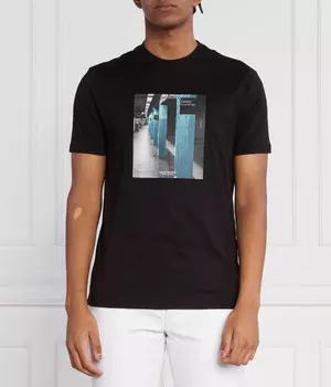 Футболка Armani Exchange хлопковая, черный