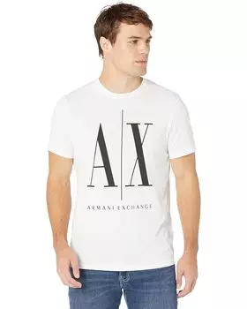 Футболка Armani Exchange Icon Logo Printed, цвет White/Black Print