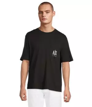 Футболка Armani Exchange Icon Pocket Logo Tee, черный