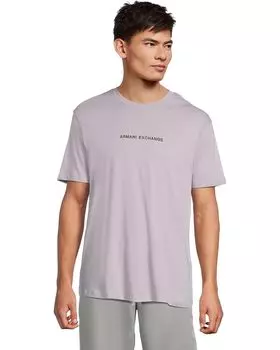 Футболка Armani Exchange Logo Text Tee, цвет Lilac Gray
