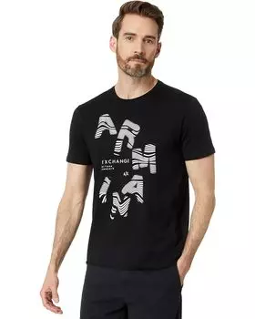 Футболка Armani Exchange Regular Fit Pima Cotton Jersey Large Logo, черный