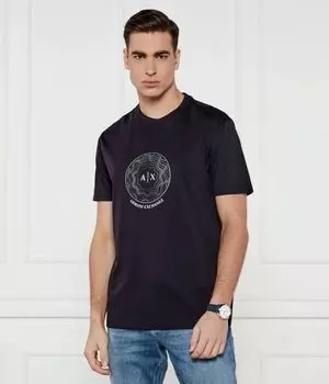 Футболка Armani Exchange Regular Fit с круглым логотипом, синий