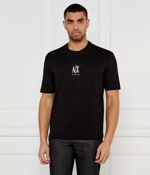 Футболка Armani Exchange с логотипом по центру, черный