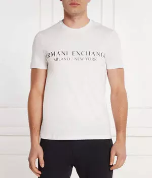 Футболка Armani Exchange Slim Fit с логотипом, белый