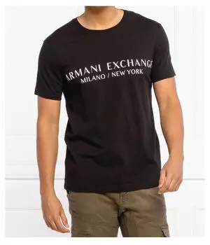 Футболка Armani Exchange Slim Fit с логотипом, черный