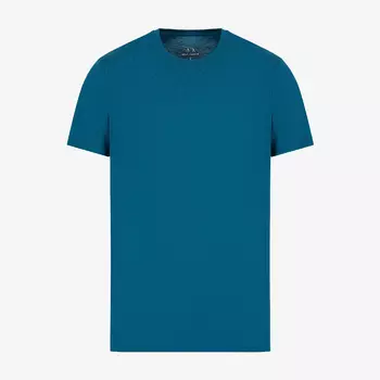 Футболка Armani Exchange Slim Fit Short Sleeve Pima Cotton, бирюзовый