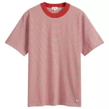 Футболка Armor-Lux Fine Stripe T-Shirt, цвет Red & Milk