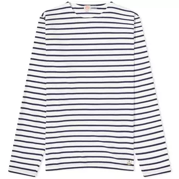 Футболка Armor-Lux Marinere с длинными рукавами, белый/темно-синий