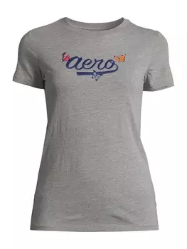 Футболка AROPOSTALE, пятнистый серый