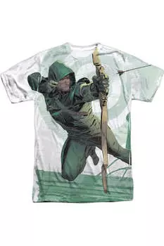 Футболка Arrow City Bullseye с коротким рукавом для взрослых из полиэстера Gildan, белый