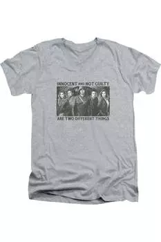 Футболка Arrow Not Guilty с коротким рукавом и V-образным вырезом для взрослых из хлопка премиум-класса Gildan, цвет athletic heather