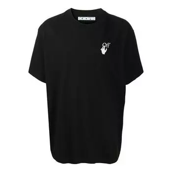Футболка arrows agreement print oversize short sleeve Off-White, черный