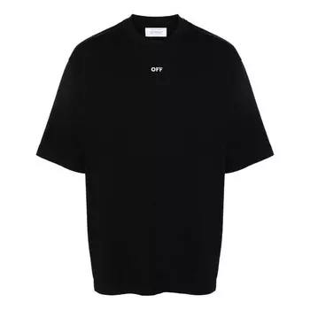 Футболка arrows-embroidery cotton t-shirt 'black' Off-White, черный