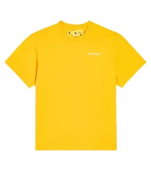 Футболка arrows из хлопкового джерси Off-White Kids, желтый