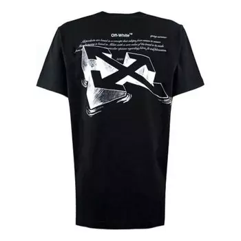 Футболка arrows sketch printed short sleeve Off-White, черный