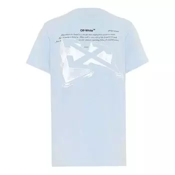 Футболка arrows sketch printed short sleeve Off-White, голубой
