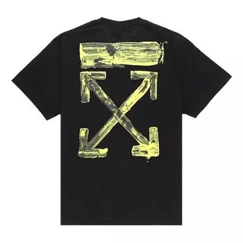 Футболка arrows sketch short sleeve mens loose stripe Off-White, черный