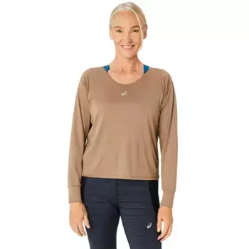 Футболка Asics Nagino Run long sleeve, коричневый