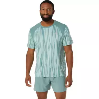 Футболка Asics Road All Over Print, зеленый