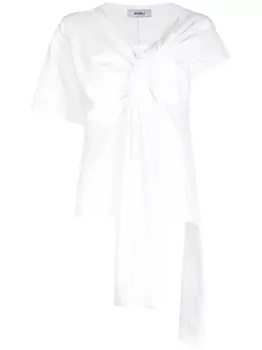 Футболка асимметричного кроя с узлом Goen.J, белый