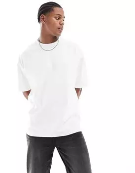 Футболка ASOS DESIGN Essential oversize из плотной белой ткани плотностью 280 г/м