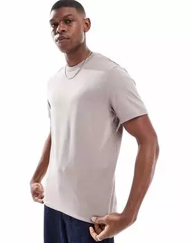 Футболка ASOS DESIGN Essential с круглым вырезом в каменном цвете