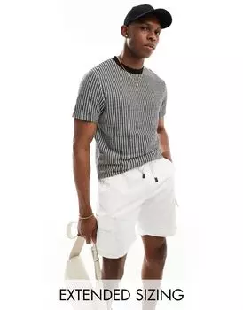Футболка ASOS DESIGN из фактурной полосатой ткани