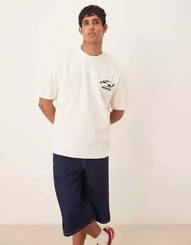 Футболка ASOS DESIGN оверсайз с принтом спереди и сзади из тофу