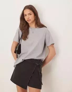 Футболка ASOS DESIGN Ultimate с круглым вырезом серого меланжевого цвета