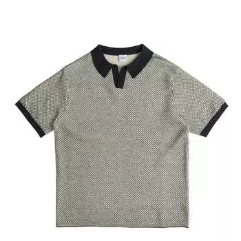 Футболка Aspesi Short Sleeve Knitted Polo Shirt ASPESI, синий