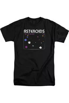 Футболка Atari Asteroids short Sleevecreen с коротким рукавом для взрослых Gildan, черный
