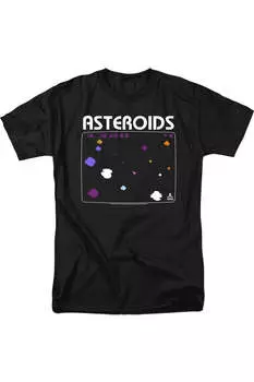 Футболка Atari Asteroids short Sleevecreen с коротким рукавом для взрослых Gildan, черный
