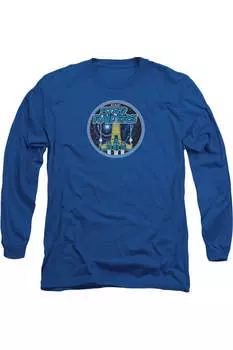 Футболка Atari Badge с длинным рукавом для взрослых Gildan, синий