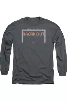 Футболка Atari Breakout 2600 с длинным рукавом для взрослых Gildan, цвет charcoal