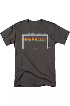 Футболка Atari Breakout 2600 с коротким рукавом для взрослых Gildan, цвет charcoal