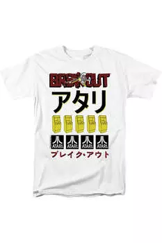 Футболка Atari Breakout Repeat с коротким рукавом для взрослых Gildan, белый