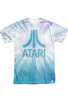 Футболка Atari Burst Logo с коротким рукавом для взрослых из полиэстера Gildan, белый