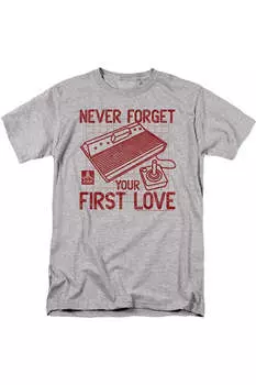 Футболка Atari First Love с коротким рукавом для взрослых Gildan, цвет athletic heather