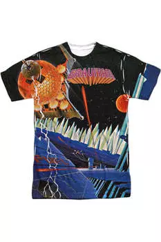 Футболка Atari Gravitar с коротким рукавом для взрослых из полиэстера Gildan, белый