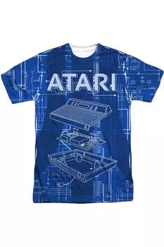 Футболка Atari Inside Out с коротким рукавом для взрослых из полиэстера Gildan, белый